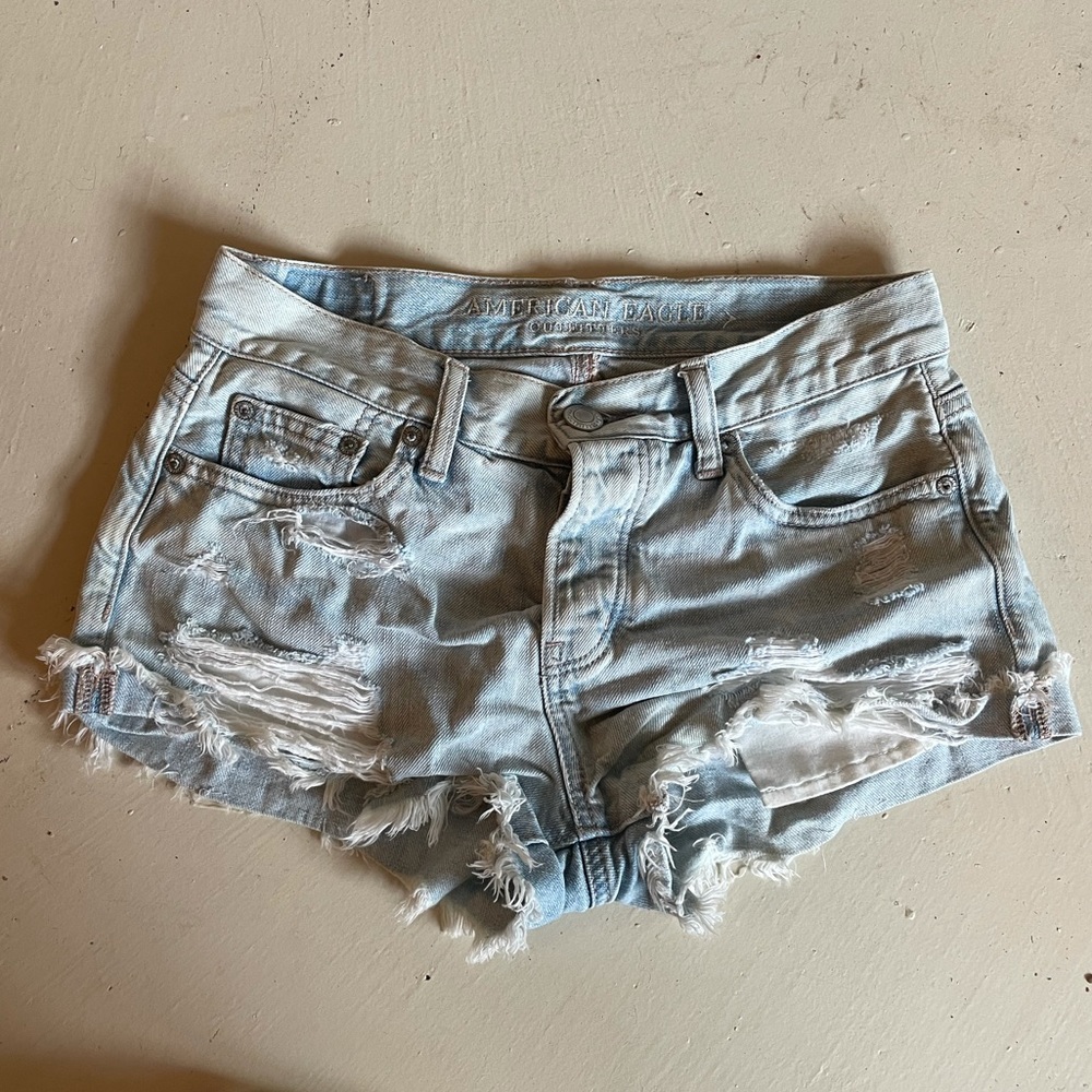 American Eagle Distressed Jean Shorts